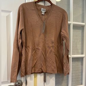 Chicos light brown v-neck sweater